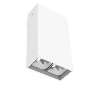 Светодиодный светильник VARTON DL-Box Reflect Multi 1x2 накладной 5 Вт 3000 К 80х40х150 мм RAL9003 белый муар кососвет DALI